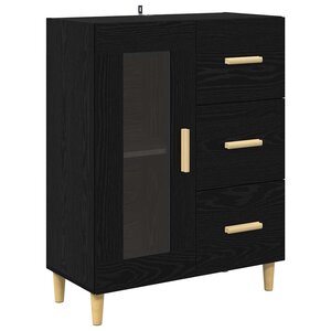 vidaXL Buffet Chêne noir 69 5 x 34 x 90 cm Bois d'ingénierie