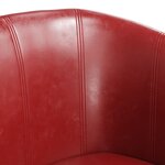 vidaXL Fauteuil avec repose-pied rouge bordeaux similicuir