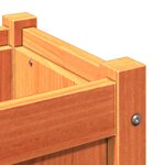 vidaXL Jardinière cire marron 31x31x31 cm bois de pin massif