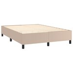 vidaXL Sommier à lattes de lit avec matelas LED Cappuccino 140x190 cm