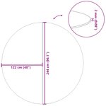 vidaXL Bâche de piscine gris clair Ø244 cm géotextile polyester