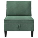 vidaXL Canapé moyen avec rangement Vert Mer Velours