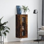 vidaXL Armoire murale chêne fumé 34 5x34x90 cm