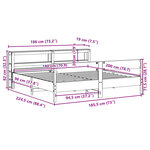 vidaXL Cadre de lit sans matelas 180x200 cm bois massif de pin