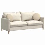 vidaXL Coussins de siège 2 Pièces Crème Ø40 x 13 cm tissu