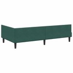 vidaXL Cadre de lit d'angle Vert foncé 90 cm x 200 cm tissu