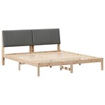 vidaXL Cadre de lit avec tête de lit Marron 180 x 200 cm Pin massif
