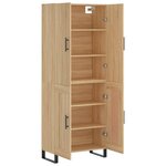 vidaXL Buffet haut Chêne sonoma 69 5x34x180 cm Bois d'ingénierie