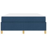 vidaXL Lit à ressorts avec matelas Bleu et Blanc 140 x 190 cm tissu