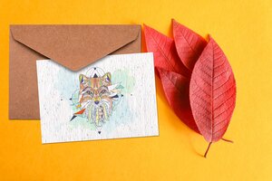 Carte à planter tatouage animal ornemental