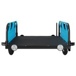 vidaXL Remorque de vélo bleu tissu oxford et fer
