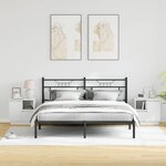 vidaXL Cabinet de chevet avec tiroir 2 Pièces Blanc 50 x 34.5 x 50 cm.