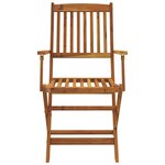 vidaXL Ensemble à manger de jardin pliable 5 Pièces Bois d'acacia solide
