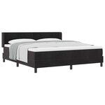 vidaXL Lit à ressorts avec matelas Noir 200 x 180 cm Polyester