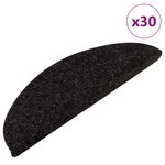vidaXL Tapis d'escalier auto-adhésifs 30 Pièces anthracite 56x17x3 cm