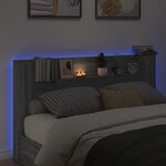 vidaXL Cabinet de Tête de Lit avec LED Gris Sonoma Bois d'ingénierie