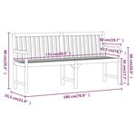 vidaXL Banc de jardin 180 cm Bois solide d'acacia