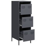 vidaXL Buffet haut anthracite 39x35x103 5 cm acier