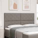 vidaXL Tête de lit avec des lumières à LED Réglable Taupe 180 cm tissu