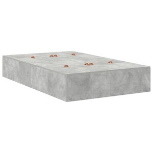 vidaXL Cadre de lit avec rangement Gris béton 120 cm Bois d'ingénierie