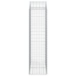 vidaXL Panier de gabions arqué 100x50x180/200 cm Fer galvanisé
