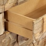 vidaXL Meuble alphabétique avec 6 tiroirs 120x35x79 cm Manguier massif