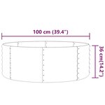 vidaXL Lit surélevé de jardin Acier galvanisé 100x100x36cm Vert