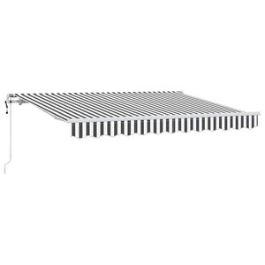 vidaXL Auvent Rétractable Anthracite 350 x 200 cm tissu