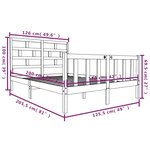 vidaXL Cadre de lit Blanc Bois de pin massif 120x200 cm