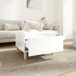 vidaXL Table d'appoint Blanc brillant 50x46x35 cm Bois d'ingénierie