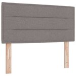 vidaXL Tête de lit LED avec bandes LED Taupe 90 cm tissu