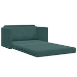vidaXL Canapé Lit au Sol 2-en-1 Vert Foncé 124x204x61 cm Velours