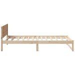 vidaXL Cadre de lit Naturel Bois de pin massif Simple Durabilité