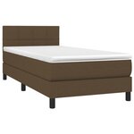 vidaXL Sommier à lattes de lit et matelas et LED Marron foncé 80x200cm