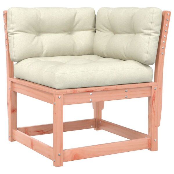 vidaXL Canapé d'angle de jardin avec coussins bois massif douglas