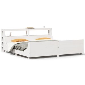 vidaXL Cadre de lit sans matelas blanc 180x200 cm bois massif de pin