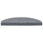 vidaXL Tapis d'escalier autocollants 10 pièces 65 x 21 x 4 cm Gris clair Demi-rond Grand