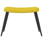 vidaXL Chaise de relaxation avec tabouret Jaune moutarde Velours