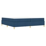 vidaXL Cadre de lit avec matelas Bleu 200 x 200 cm tissu