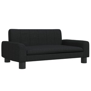 vidaXL Canapé pour enfants noir 70x45x30 cm tissu