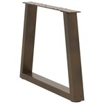 vidaXL Pieds de table basse en forme de V  2 pièces  acier naturel  60 x (42-43 3) cm