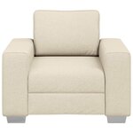 vidaXL Canapé avec coussin avec oreiller Beige 100 x 77 x 82 cm Lin