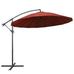 vidaXL Parasol suspendu avec poteau terre cuite 3 m