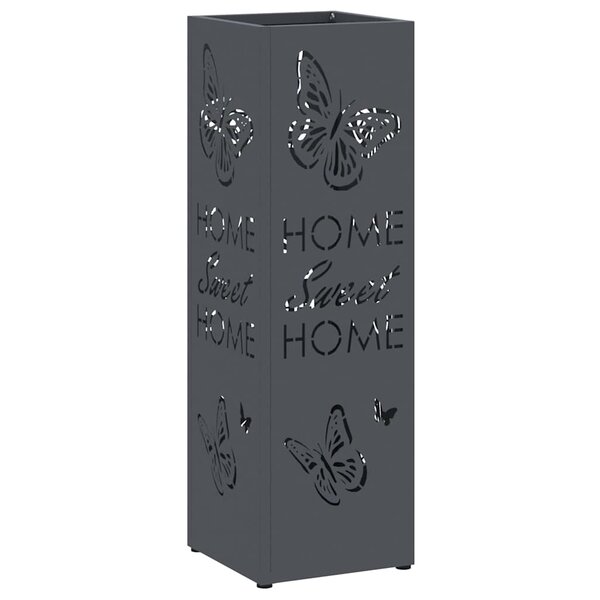 vidaXL Porte-parapluie Anthracite 15 5 x 15 5 x 49 cm Acier