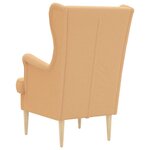 vidaXL Fauteuil Beige Bouclé