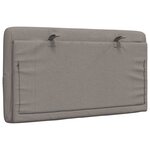 vidaXL Coussin de tête de lit taupe 90 cm tissu