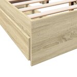 vidaXL Cadre de lit avec tiroirs sans matelas chêne sonoma 135x190 cm