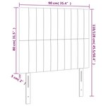 vidaXL Tête de lit Gris clair 90x5x118/128 cm Tissu