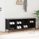 vidaXL Cabinet à chaussures avec étagère Chêne noir 131 x 35 x 50 cm