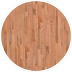 vidaXL Dessus de table Ø90x1 5 cm rond bois massif de hêtre